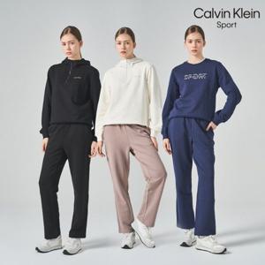 [하프클럽]  26SS 에센셜 테리 셋업 3종, 여성(후디하프집업+맨투맨+롱팬츠)