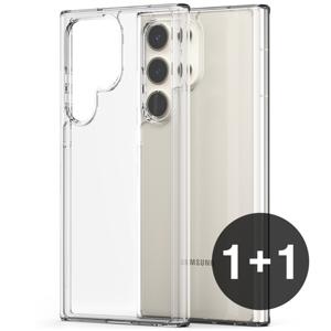 1+1 에어클로 케이스 갤럭시 S26 S25 S24 S23 S22 S21 플러스 울트라 엣지 노트20 FE Z플립 6 5 4 3 A17 56 36 26 16 투명 하드