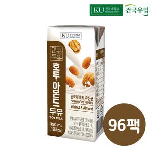 건국우유 진하고 고소한맛 호두아몬드 두유 190ml 96팩
