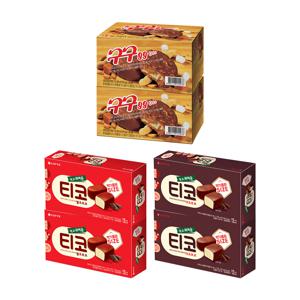 [롯데]인기 아이스크림 티코 밀크초코x2개 + 티코 다크초코x2개 + 구구(5개입)x2개