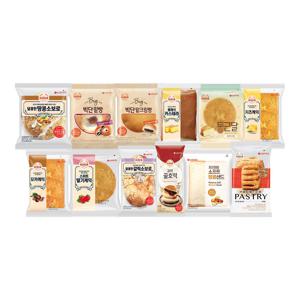 기린빵 12종 10봉 3 +3+4 골라담기 단팥빵 소보로 팥크림빵 치즈케익 등