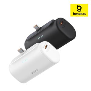 베이스어스 보조배터리 고속충전 애플 8핀 일체형 도킹형 보조배터리 5000mAh 20W