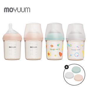 [두둥맘]모브아 PPSU 와이드플러스 젖병 160ml 쿼드라팩 - 디자인 선택 (1단계 젖꼭지 포함)