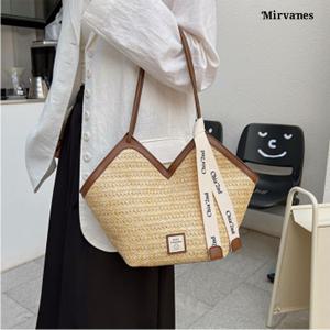 라탄 토트 숄더백 여성 여름 데일리 바스켓백 1737