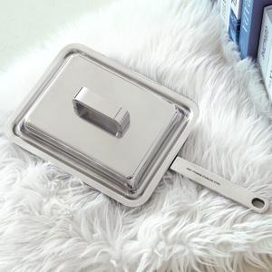 316Ti스텐 통5중 세로형 사각 피싱팬(세로 손잡이)