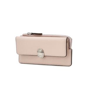 뉴욕 액세서리 [[25FW]] JAWA5F123P1 [TATE] 핑크 가죽 오발 장식 지퍼 카드지갑