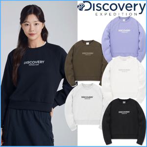 디스커버리 가을 여성 세미크롭 맨투맨 티셔츠 DWMT41044 CJDTT