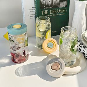 헥사 내열유리 눈금유리병 투톤실리콘캡 4종세트 300ml 우유병 주스병 아기보리차