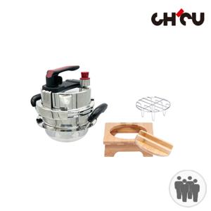 치치쿠쿠 IH 인덕션&가스 소형 3~4인 압력솥 2L [S_4] / 미니 가정용 스텐 솥밥 누룽지 가마솥 돌솥