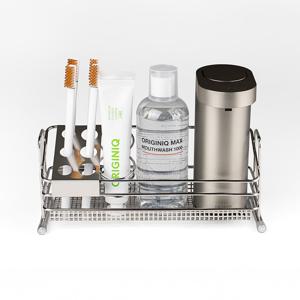 스텐 압연 바스캐디 칫솔 꽂이 면도기 치약 거치대 확장형