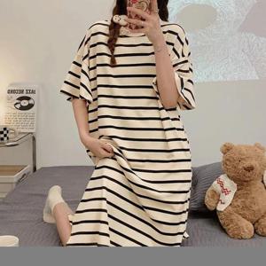 슬릿 파자마원피스 봄 여성 파자마 세트 간절기 홈웨어 잠옷 캐주얼 파자마 캐주얼 봄잠옷