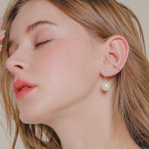 제이로렌 오로라 진주 큐빅 드롭 귀걸이 M03822