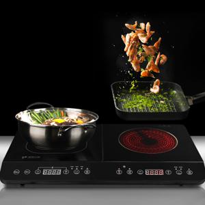 키친아트 하이브리드 쿡탑 2구 인덕션 하이라이트 전기렌지 전기레인지 S2050