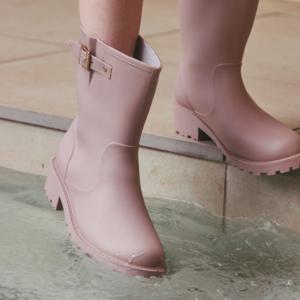 [정상가:108,000원] KM059  오리지널 클래식 와이드 미들 레인부츠 I 4Colors