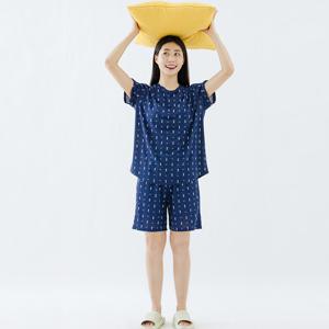 IWHS4222  여자 쿨아이스 반팔 오션 여름 수면 잠옷 파자마 홈웨어 세트