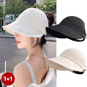 [2개세트] 초경량 썬캡 햇빛 차단 여름 휴양지 비치 여성 여름 벙거지 모자