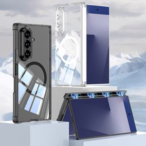 갤럭시 Z폴드7 맥세이프 호환 마그네틱 힌지보호 충격방지 백커버 투명 슬림 젤리 실리콘 케이스