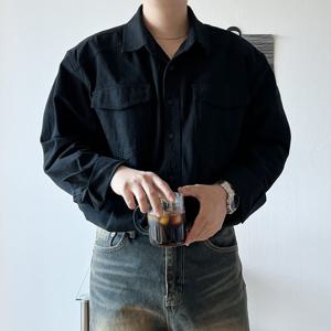 [어깨 5cm+] 웨스턴 투포켓 오버핏 코튼 결혼식 셔츠