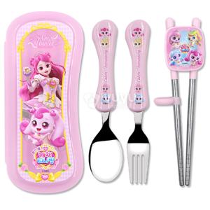 캐치티니핑6 수저포크케이스세트-하츄핑 풀커버 교정용 YP5619  T0006   캐치티니핑6-T0006