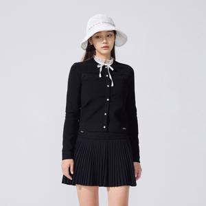 레이스 스캘럽 가디건 (블랙)