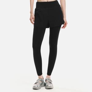 우먼 에센셜 허리밴드 9부 레깅스 쇼츠 블랙 (B6SWWLP004BLK)