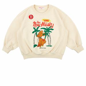 [CJ단독][키즈]하와이안퍼피루즈핏맨투맨티셔츠_BP51MR324