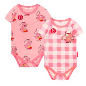 [CJ단독]올오버핑크엘리펀트베이비바디수트세트_BP52SE290