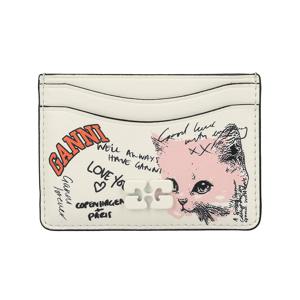 가니 지갑 A7031 135 캣 그래픽 버터플라이 로고 여성카드지갑