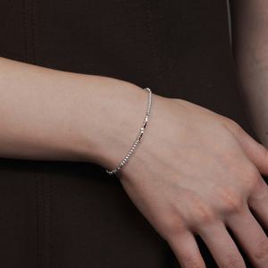 [윤은혜, 오마이걸 유아 착용][sv925] cutting silver beads bracelet