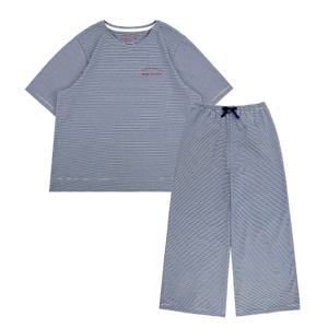 [정상가78000원]여성 네이비 스트라이프 라운지웨어 세트_BU62UJ507