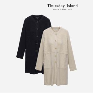 [정상가-379000원][Thursday Island] 테리 요크 롱 가디건(T238MCD242W)