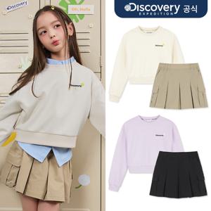 [디스커버리] 여아 맨투맨+큐롯팬츠 2SET 2종 택1