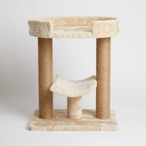 한층뚝딱 플랫폼 고양이 캣타워 베이지