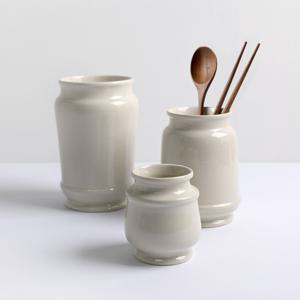 테논 도자기 티스푼 수저통 조리도구 보관통 3size 택1