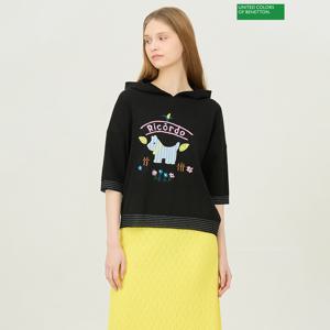 강아지 자수 후드 니트 BAKP50531