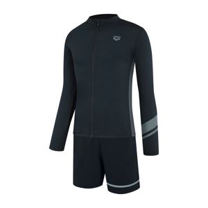 아레나 에센스 레귤러핏 집업 래쉬가드 세트 A5BM1PC05-BLK