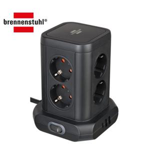 소켓타워 USB포트 C타입 멀티탭 8구 블랙 2m