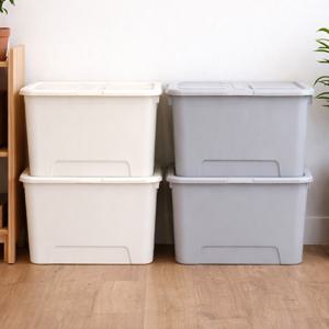 탑백 대형 리빙박스 대용량 팬트리 옷 정리함 72L 4개 수납 공간박스