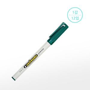 [모나미] 네임펜F 중간글씨용녹색 1타12입