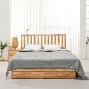 클레르 라지킹 1800 평상형 갤러리 LED 침대 참죽 원목 프레임   착불