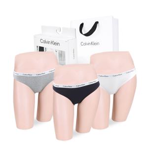 캘빈클라인 언더웨어 여자속옷 비키니 삼각팬티 3장세트+쇼핑백 QD3588-999