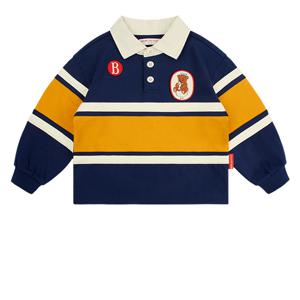 [키즈]토이 베어 컬러 블럭 럭비 티셔츠_BP53TC310