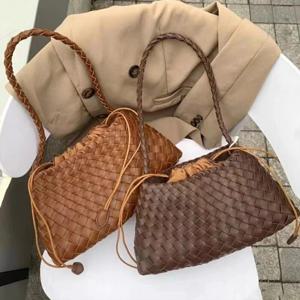 [브리치]  / 가죽 레더 2way 라탄 짜임 토트백 숄더백 발레코어백 손가방