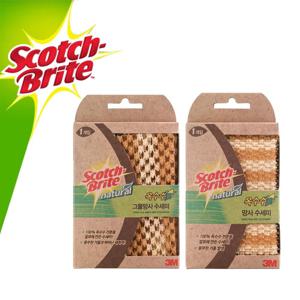 3M 스카치 브라이트 내츄럴 옥수수 그물 망사 수세미 주방 설거지 제로스크래치 망사