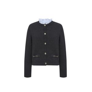 [롯데백화점][제이제이 지고트(프리미엄)]여성 프릴넥 레이어드 버튼 니트 가디건 GRAA1CD301