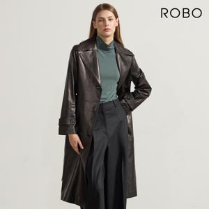 [최초가 799,000] 이태리 돌체원피 램스킨 싱글 트렌치코트