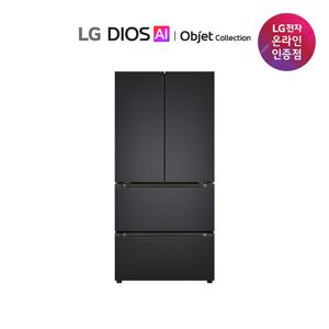 LG 디오스 AI 오브제 김치톡톡 4도어 1등급 491L Z490MMMF11
