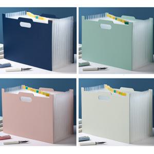 아코디언 포켓화일 파일 플라스틱 케이스 도큐멘트 서류 파일철 A4