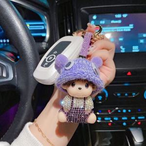 크리스탈 키 링 귀여운 스마트 고급 인형 키링 펜던트키링 차키선물 연말선물