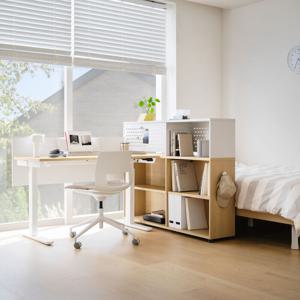 멘디 모션데스크 패키지C(1400모션,1400파티션책장,침대)